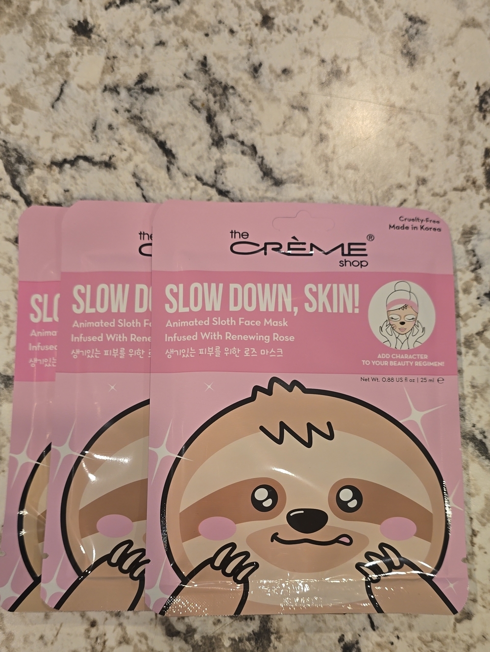 The Crème Shop Slow Down, Skin! Sloth Face Mask - Pink